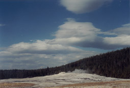 Old Faithful Geyser before eruption