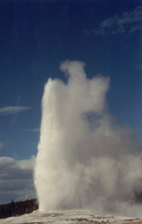 Old Faithful Geyser erupting