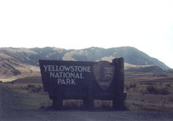Yellowstone National Park Signage at North Entrance