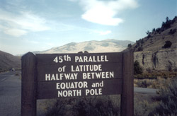 45th Parallel Signage