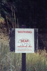 Bear Warning Signage